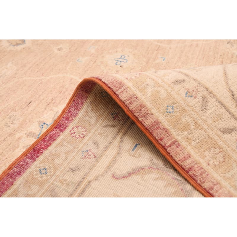 ECARPETGALLERY Hand-knotted Peshawar Oushak Brown Wool Rug - 5'7 x 7'8