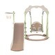 preview thumbnail 16 of 28, Indoor & Outdoor Toddler Freestanding Slide and Swing Set 3 in 1 with Basketball Hoops Combo