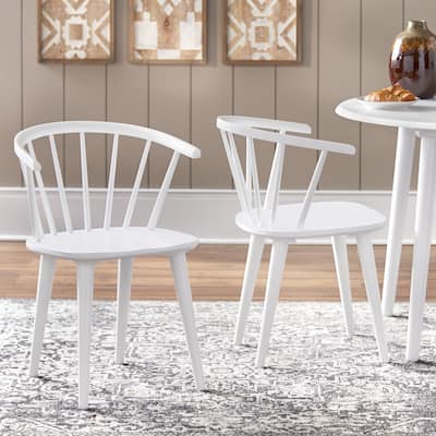 Simple Living Florence Solid Wood Spindle Dining Chairs (Set of 2)