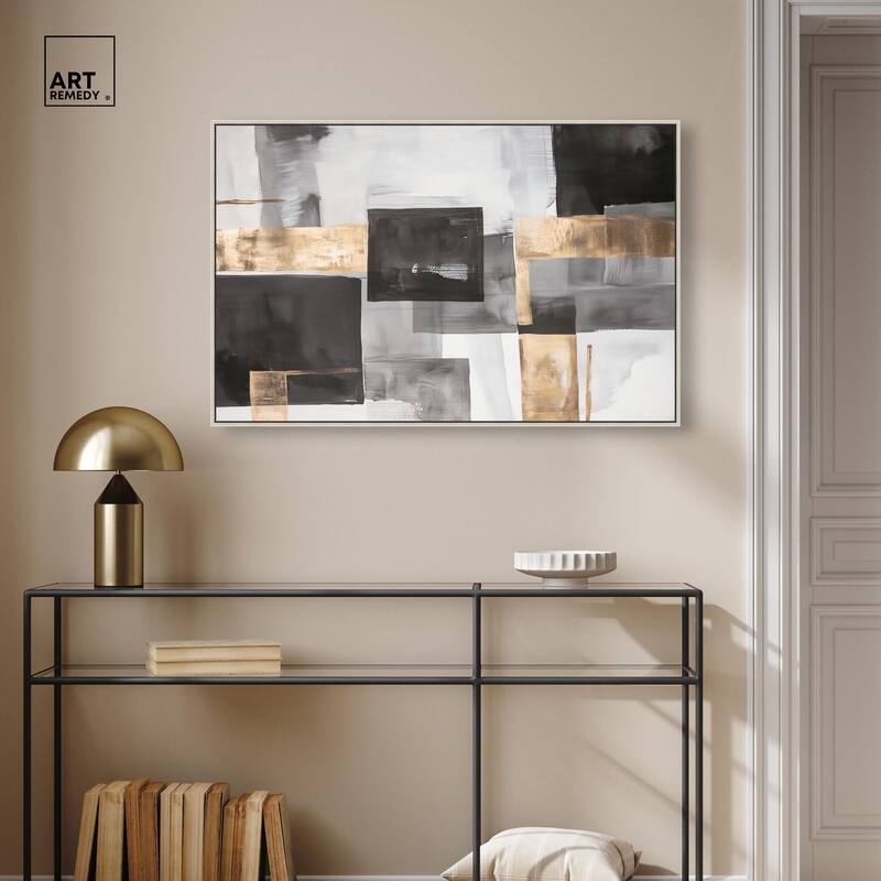 Graphite and Glimmer I Canvas by Art Remedy