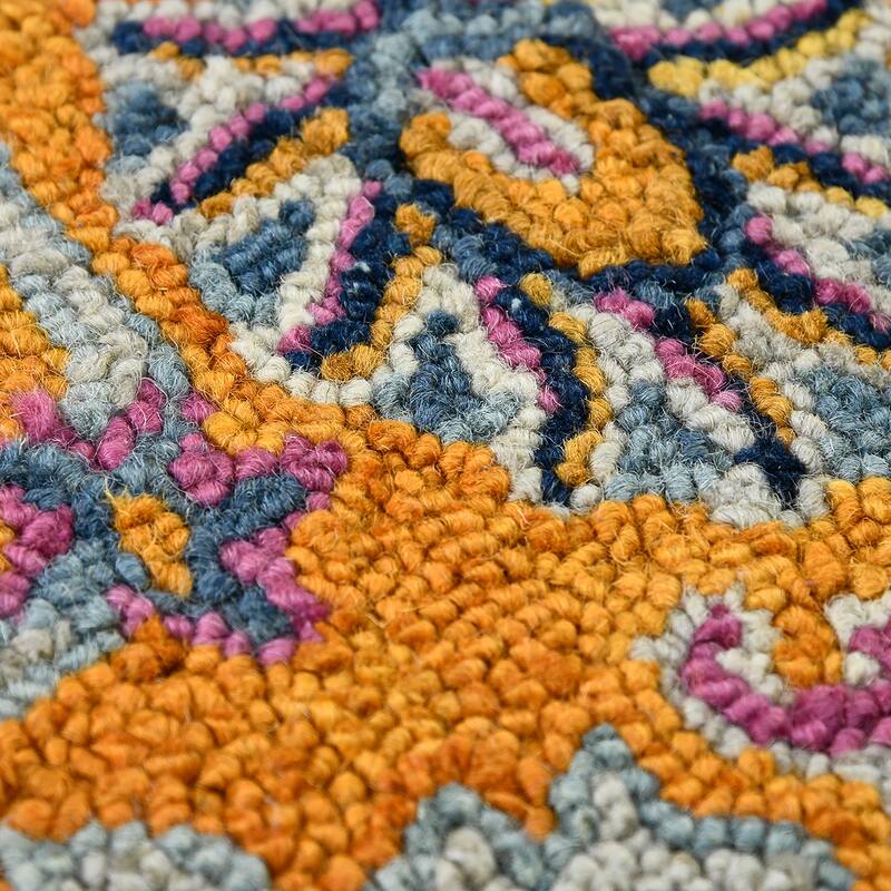 Calliope Sara Orange Hand-Tufted Wool Area Rug