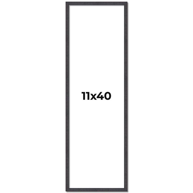 11x40 Frame Brown Solid Wood Picture Frame - Complete Modern Photo