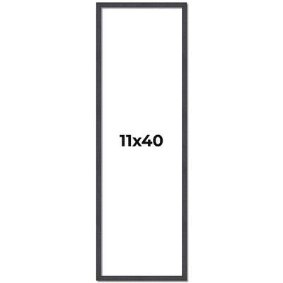 11x40 Frame Brown Solid Wood Picture Frame - Complete Modern Photo
