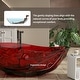 preview thumbnail 4 of 9, Resin Freestanding Soaking Bathtub with Center Drain and Pop-Up Drain, CUPC & CE Certified