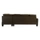 preview thumbnail 16 of 23, Reversible 3-piece Microfiber Suede Sectional Sofa with Ottoman