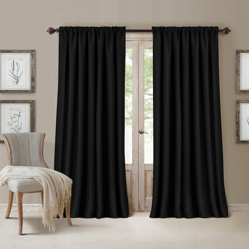 All Seasons Blackout Window Curtain (Single Panel) - 52"x108" - Black
