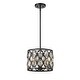 preview thumbnail 4 of 3, Dealey 3 Light 11.25 inch Matte Black Chandelier