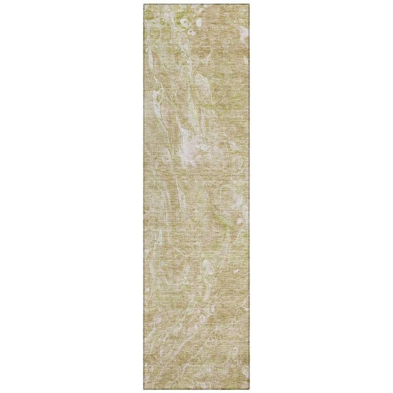 Machine Washable Indoor/ Outdoor Chantille Abstract Watercolor Rug