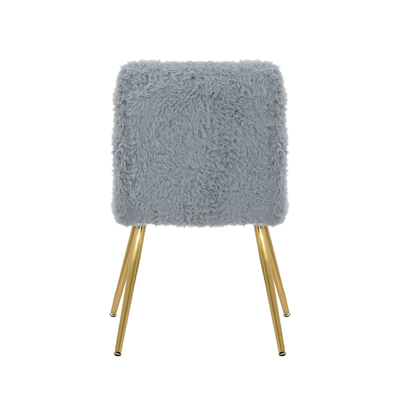Porthos Home Gwen Dining Chairs, Plush Upholstery, Gold Legs, Armless