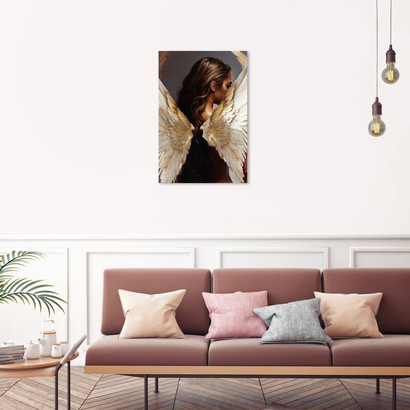 Wynwood Studio Fashion and Glam Always Angelic White and Cream White Traditional Wall Art Canvas Print - 30 x 20