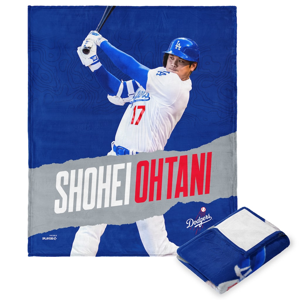 MLB Player Los Angeles Dodgers Shohei Ohtani Silk Touch Throw Blanket