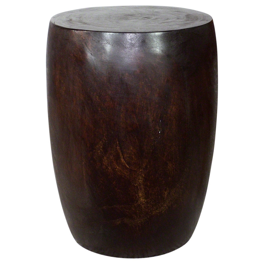 Haussmann Merlot Solid Wood End Table - 14 in dia top x 20 in H (tapered) - Dark Walnut - 15" x 15" x 20"