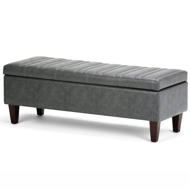 WYNDENHALL Garret 48 inch Wide Contemporary Rectangle Storage Ottoman