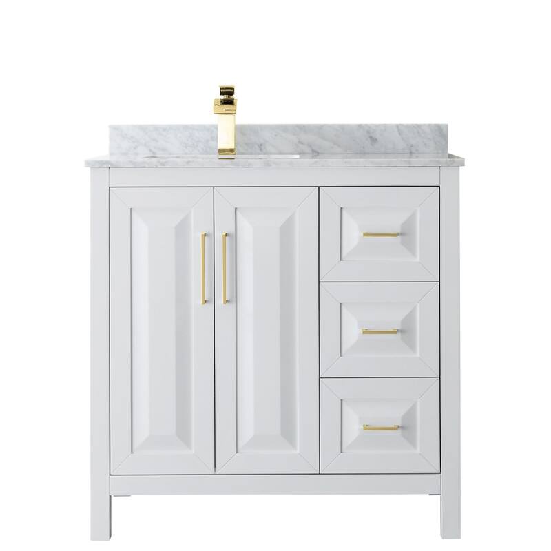 Wyndham Collection Daria 36" Free Standing Single Vanity Set with MDF