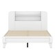 preview thumbnail 3 of 7, White Full Size Platform Bed with Storage Bookshelf Headboard