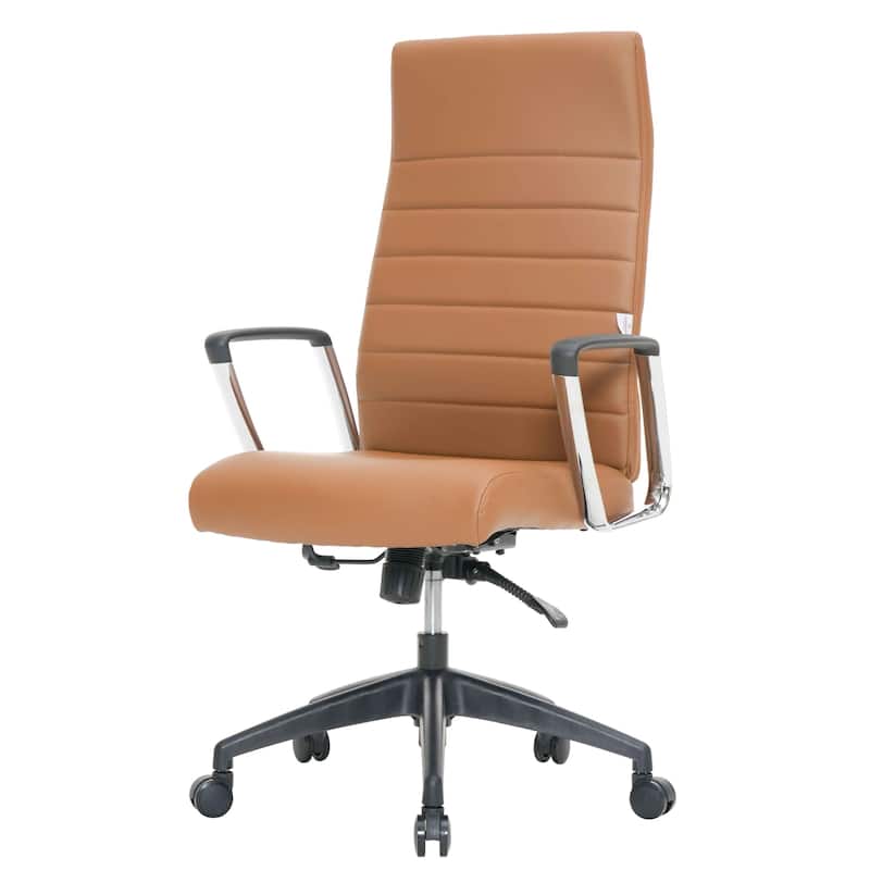 Hilton Modern High Back Ergonomic Leather Office Chair with Adjustable Height, Swivel, and Tilt for Conference or Executive Desk