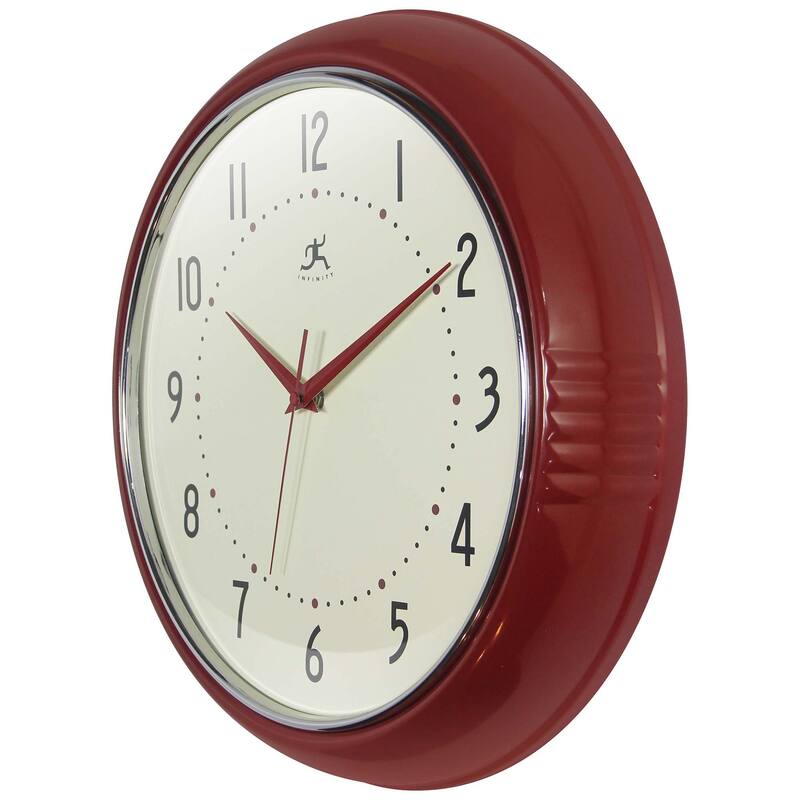 Round Retro Kitchen Wall Clock by Infinity Instruments