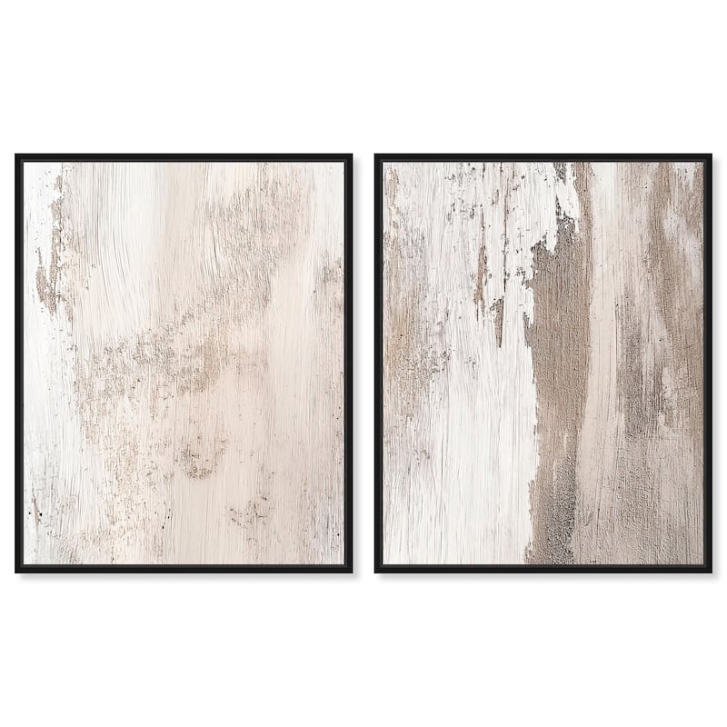 Striated Texture III Canvas Set of 2 by Art Remedy - 16" x 20" - Black