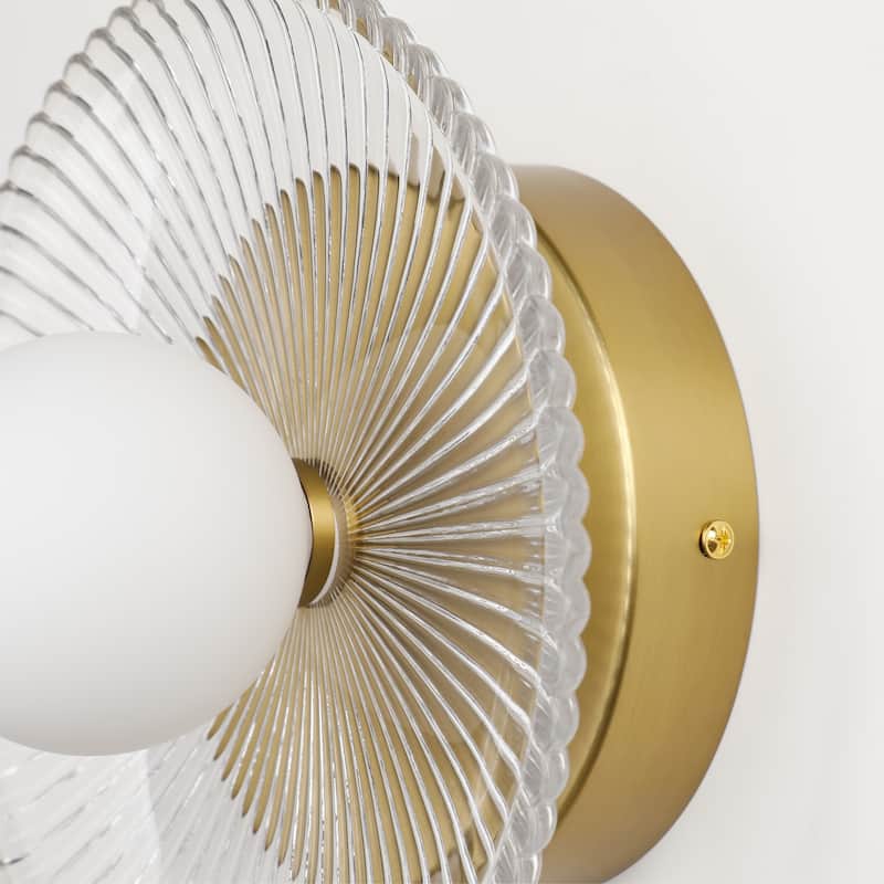 Half Moon Gold or Black Wall Sconce Bathroom Wall Light Fixture