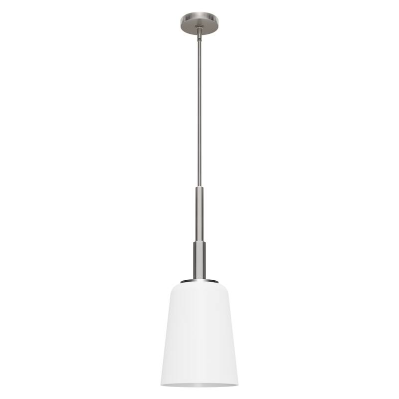 Hunter Nolita 1 Light Pendant, Kitchen Island, Dining Room, Contemporary, White Glass Shade