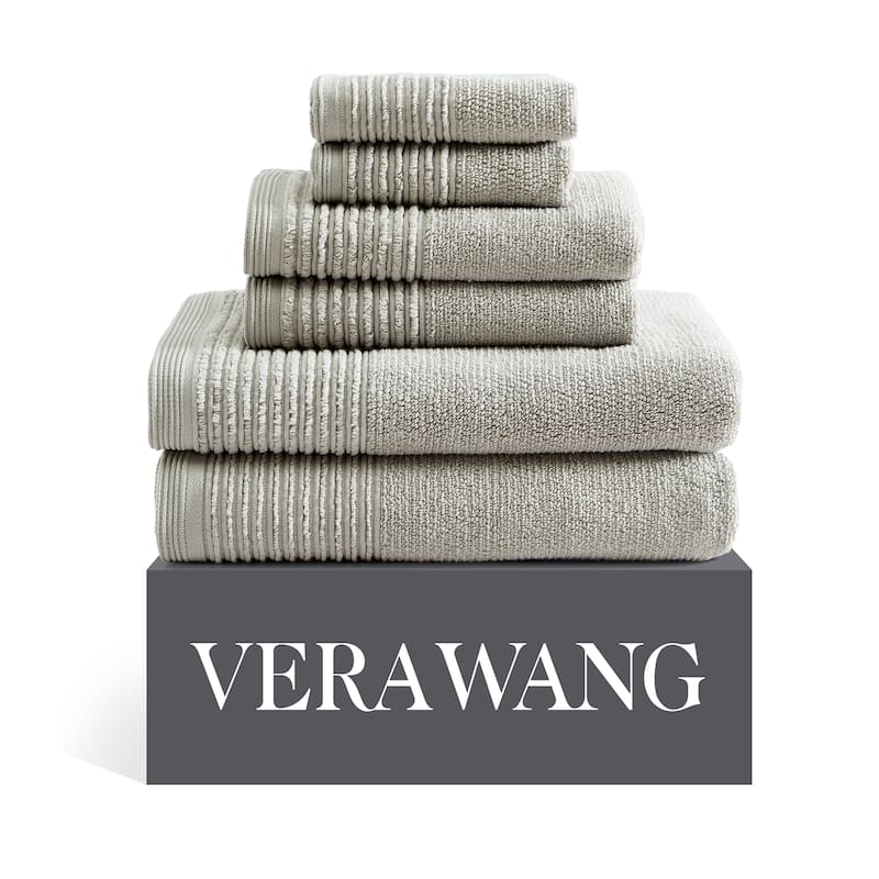 Vera Wang Sculpted Pleat Solid Cotton Multi Size Towel Set