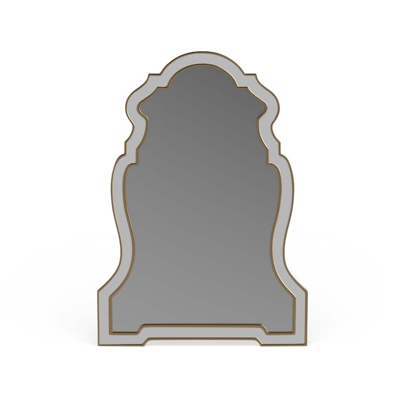 Allan Andrews Cleopatra White Resin Keyhole Wall Mirror - A/N