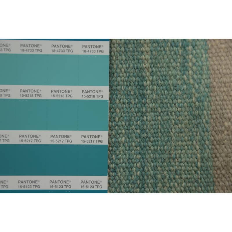 Hand Woven Oriental 100% Wool Carpet Southwestern Modern Multi-Colored Kilim Area Rug - 5' 7'' X 4' 1''