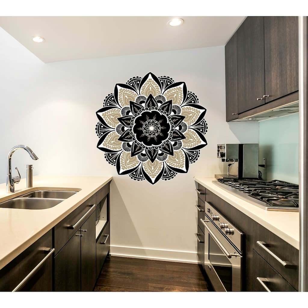 Namaste Boho Mandala Wall Decal, Namaste Boho Mandala Wall sticker, Namaste Boho Mandala wall decor