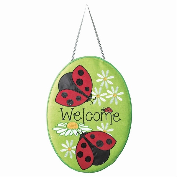18" Ladybug "Welcome" Door Banner - other-frame-size
