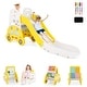 preview thumbnail 3 of 16, Gymax 5 in 1 Convertible Toddler Slide Set w/ Stool Book Rack for Boys Yellow