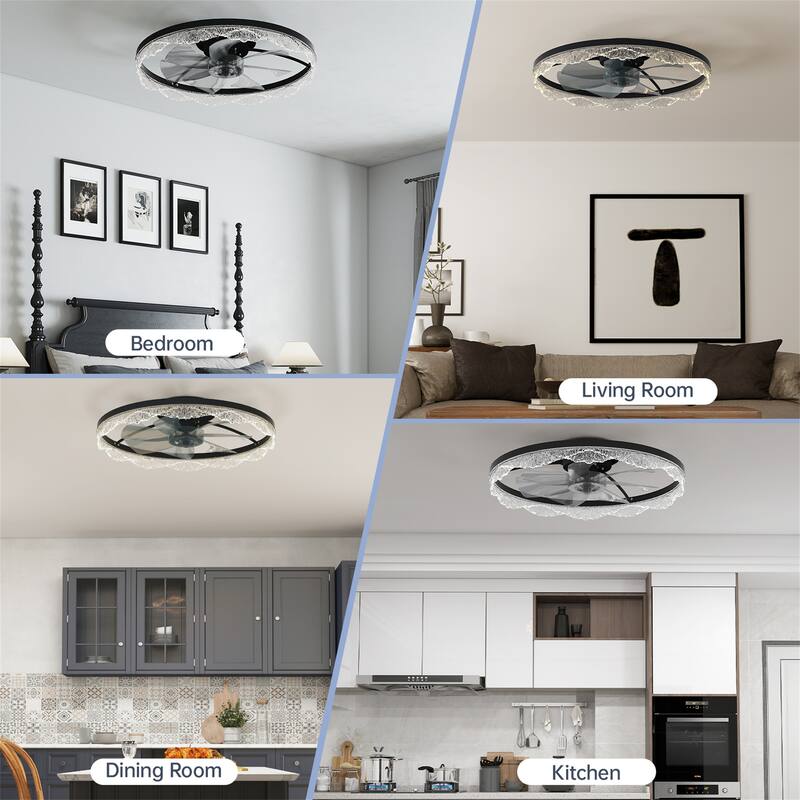 24" Decorative LED Ceiling Fan Light