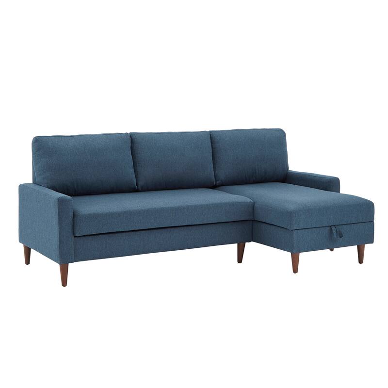 Parker Convertible Sofa with Right Facing Storage Chaise by iNSPIRE Q Modern - Blue