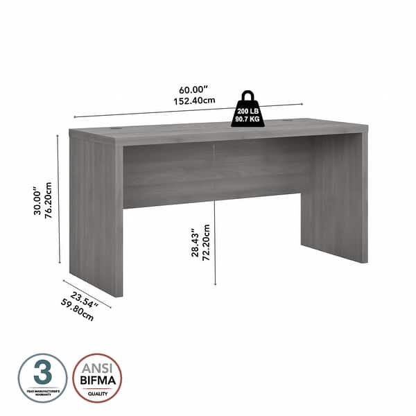 dimension image slide 1 of 5, Echo 60W Credenza Desk from Office by kathy ireland®