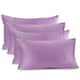Nestl Solid Microfiber Soft Velvet Throw Pillow Cover (Set of 4) - 12" x 20" - Lavender