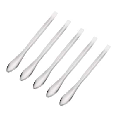 Micro Scoop Stainless Steel Reagent Sample Spoon Lab Spatulas 5Pcs