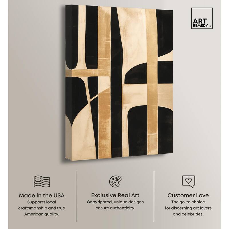 Noir and Gold I Canvas by Art Remedy, Gallery Wrapped