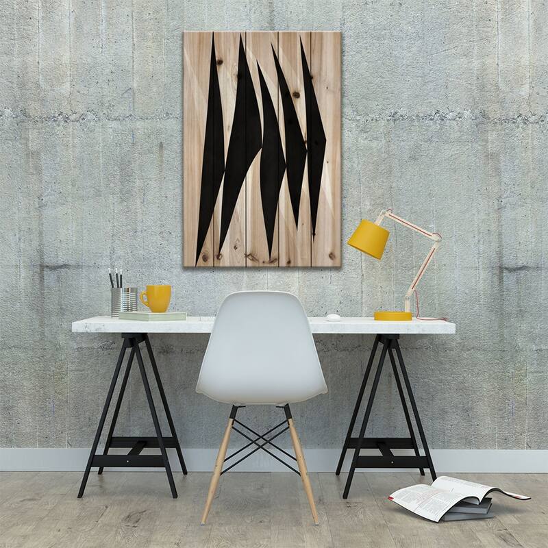 Modern Art - Zebra Print Tribal Paint Print On Wood by 5by5collective - Multi-Color