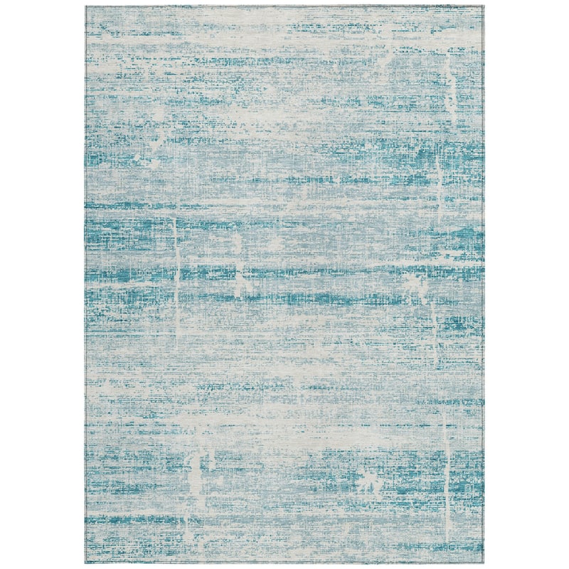 HomeRoots Abstract Transitional Rectangle Outdoor Rug