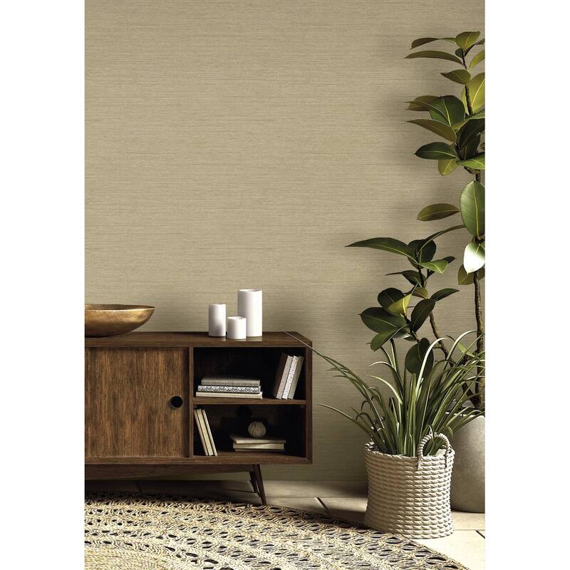 Seabrook Designs Threaded Embossed Vinyl Unpasted Wallpaper