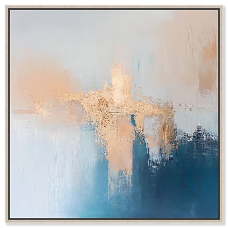 Coral Reef Canvas by Art Remedy - Silver - 30" x 30"
