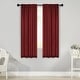preview thumbnail 163 of 198, Superior Solid Machine Washable Room Darkening Curtains with Back Tabs, Set of 2 26" x 63" - Sangria