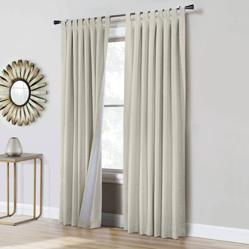 ThermaPlus Ventura Total Blackout Foamback Tab Top Curtain Panel Pair