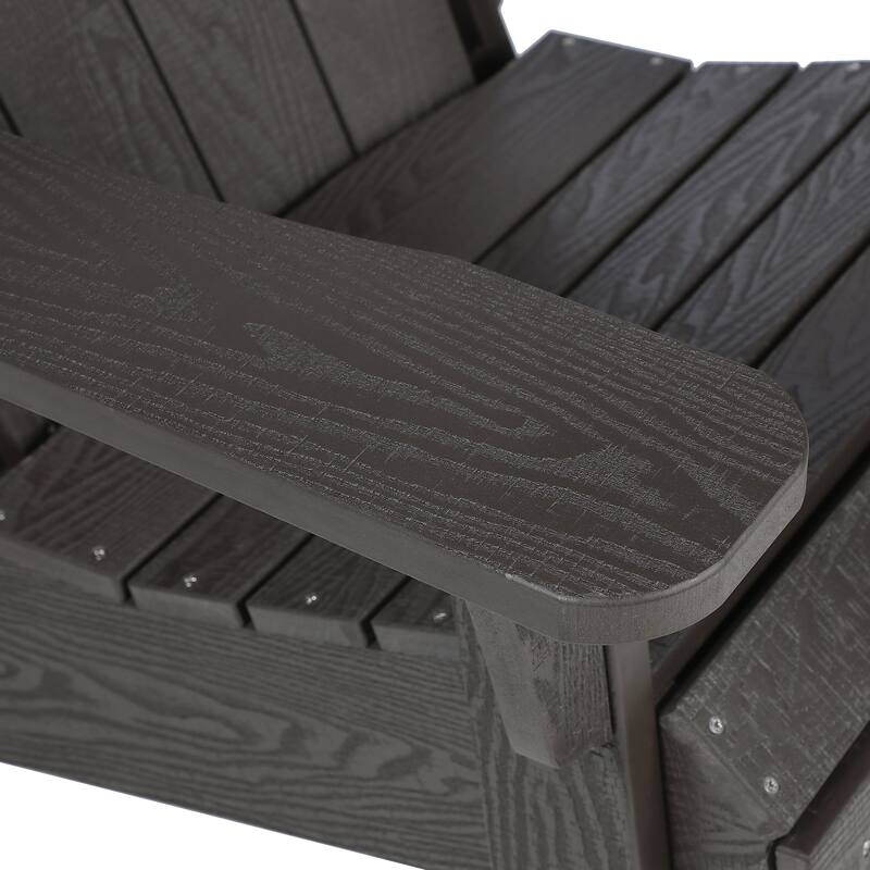 Seaton Folding Poly Adirondack Chair with Pull-out Ottoman
