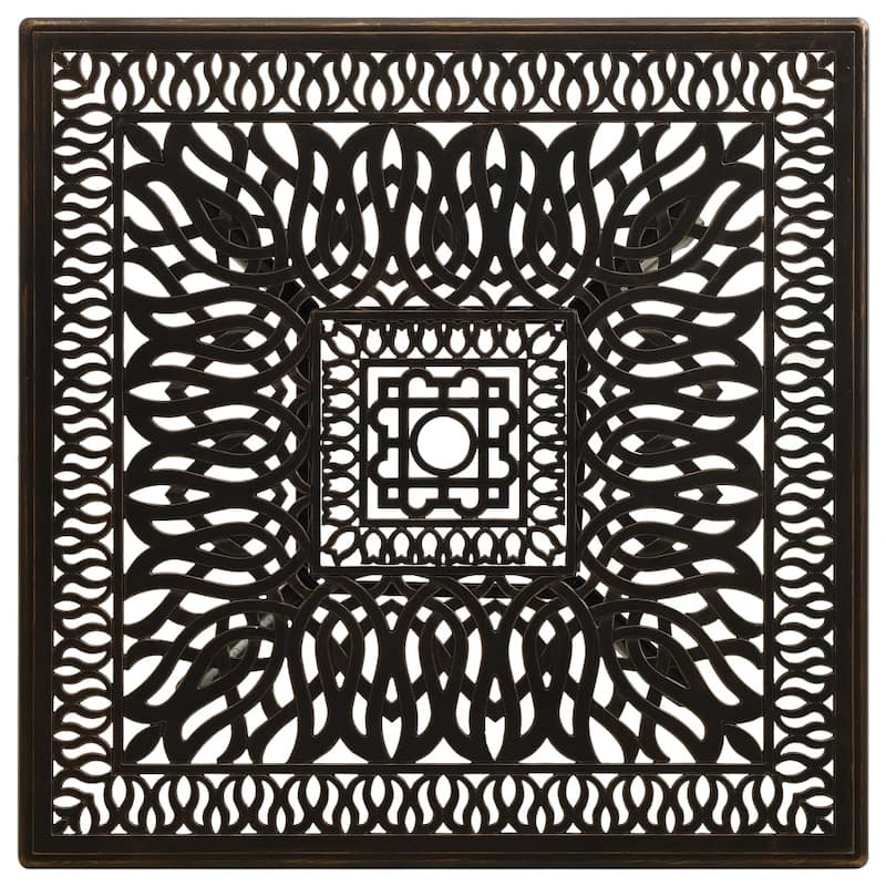 vidaXL Patio Table Bronze 35.4"x35.4"x28.7" Cast Aluminum