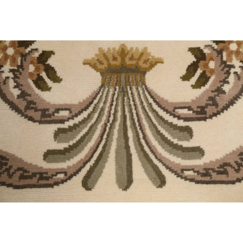 Nepalese Oriental Vegetable Dye Area Rug Wool Hand-knotted Carpet - 6'2" x 8'11"