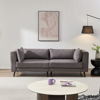 Velvet Sofa with Channel Tufting - Bed Bath & Beyond - 40605170