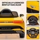 preview thumbnail 6 of 4, Ride On Car Licensed Bentley Bacalar w/Remote Control Yellow