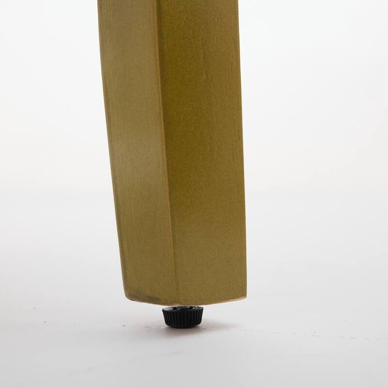 High-end Tufted Solid Wood Contemporary Velvet Upholstered Dining Chair with golden Wood Legs Nailhead Trim 2-Pcs Set