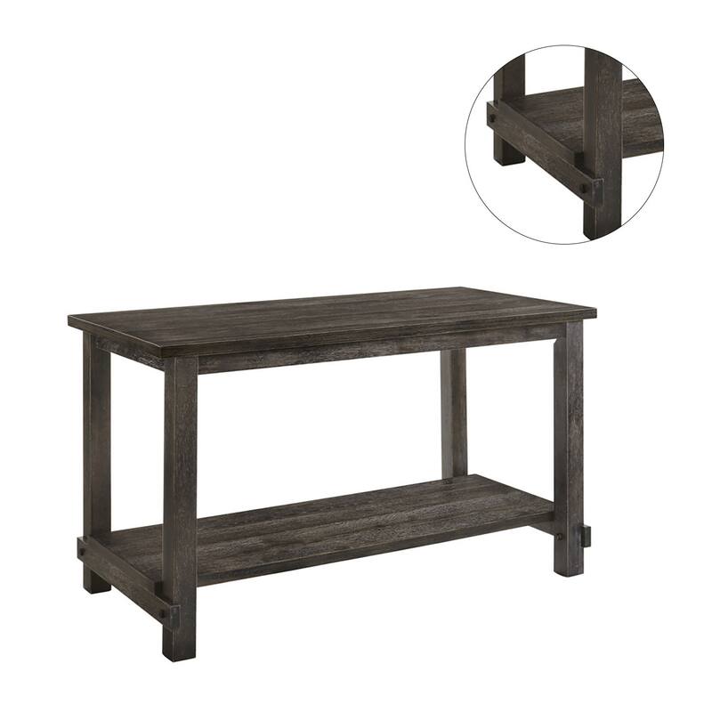 Rectangle Counter Height Table in Weathered Gray - Weathered Gray