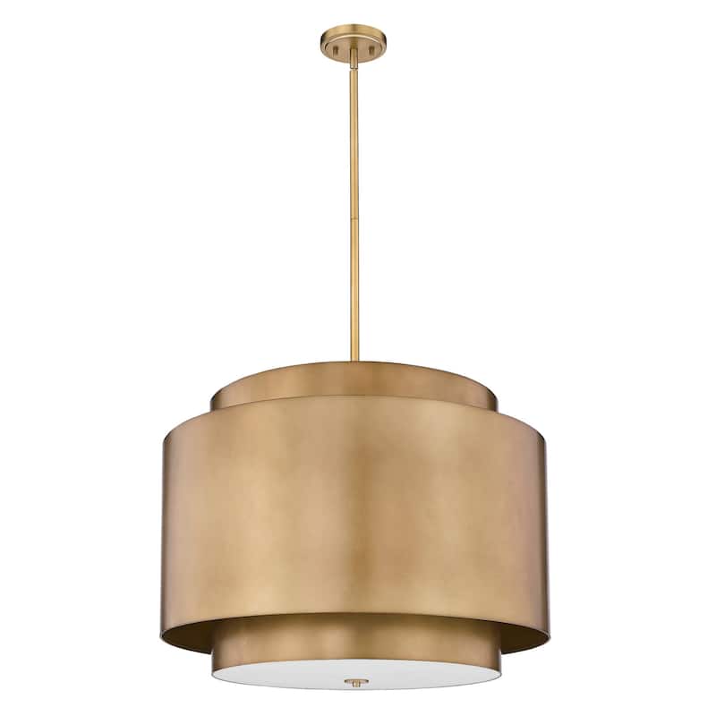Z-Lite 739P32 Harlech 4 Light 33" Wide Drum Chandelier